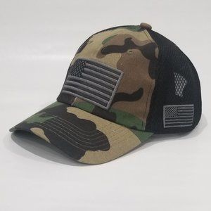 WayCaps - Camo USA Flag Mesh Adjustable Cap